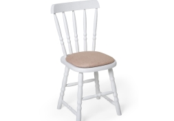 CADEIRA DALAS ESTOFADA  BRANCO FOSCO